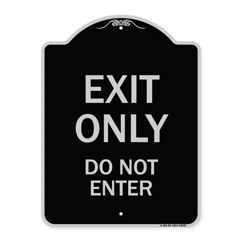 Signmission Exit Only Do Not Enter Heavy Gauge Aluminum Architectural