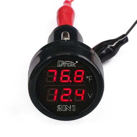 DROK Digital Voltage 10 170 Degree Fahrenheit Temperature Monitor