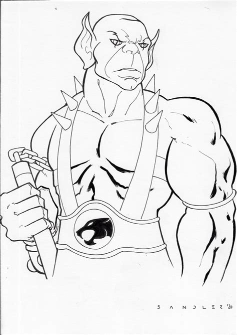 Splash Page Comic Art Artwork Panthro From Thundercats Bust