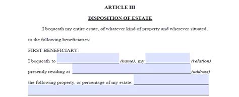 Fillable Texas Last Will And Testament Form [free] Formspal