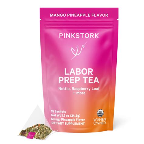 Pink Stork Labor Prep Tea: Raspberry Leaf Tea, Labor and Delivery