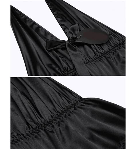 Women Sexy Lingerie One Piece Teddy Deep V Neck Halter Bodysuit Lace Jumpsuit Sleepwear Black