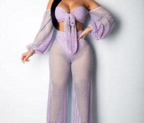 Free Ship Gorgeous Nude Floral Lace Skirt Set On Luulla