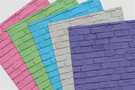 Colored Brick Walls Digital Paper Pack By Party Pixelz Thehungryjpeg