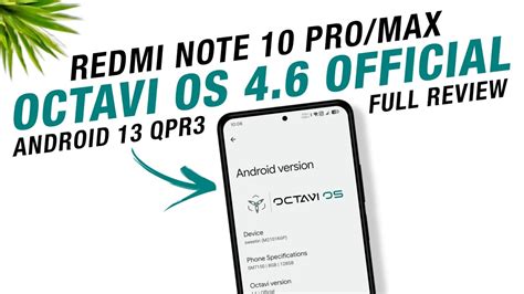 Octavi Os Official For Redmi Note Pro Max Android Qpr