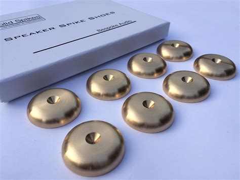 Solid Spikes Set Of Eight Large Brass Hifi Speaker Spike Shoes Amazon