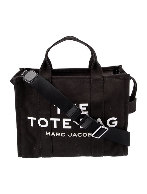 Marc Jacobs Canvas Tote Bag Black Totes Handbags Mar188645 The Realreal