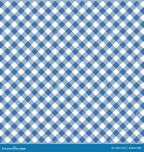 Blue Gingham Seamless Pattern Stock Illustration Illustration Of