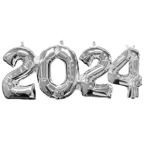 23 Inch 2024 Block Phrase Silver Air Fill Only Packaged