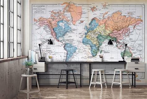 map wall mural