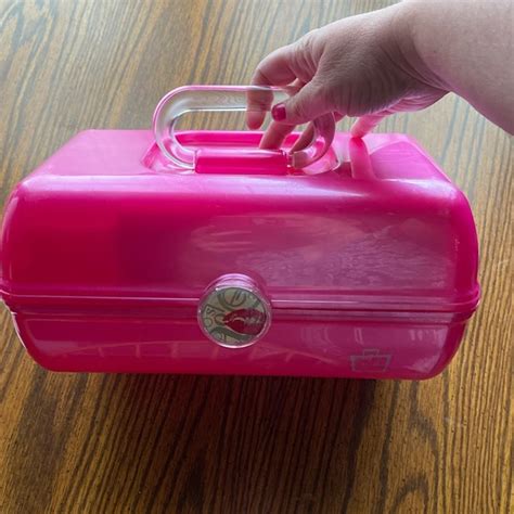 Caboodles Bags Caboodles Lips Vintage Hot Pink Train Makeup Case Poshmark