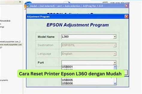 Cara Reset Printer Epson L Dengan Mudah Riotallo