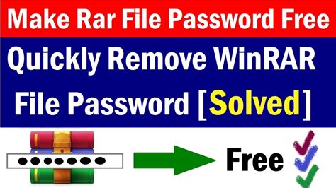 How To Make Winrar File Password Free Without Software How To Remove