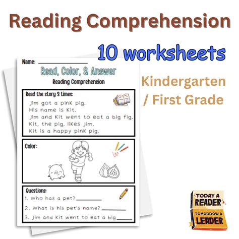 1st Grade Worksheets Reading Comprehension