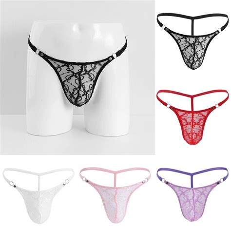 Culotte Sexy En Dentelle Sissy Culotte String Bikini Slips Sous V Tements Homme Eur