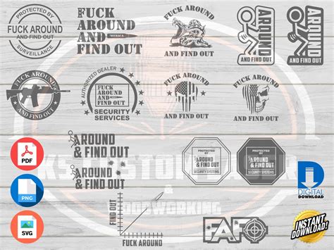 Faafo Fafo Fuck Around And Find Out Digital Print Cut Files For Cnc Cricut Silhouette