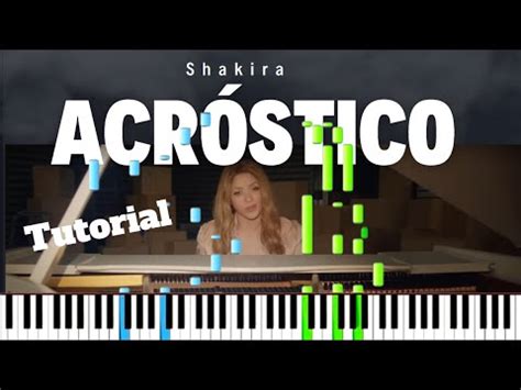 Shakira Acr Stico Tutorial Youtube