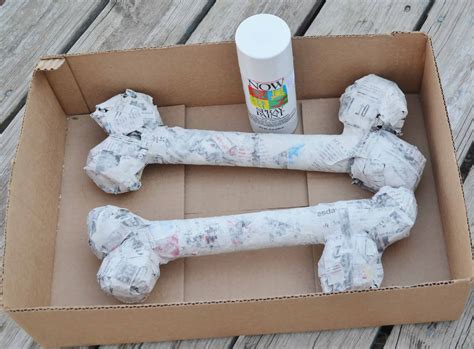 DIY Paper Mache Dinosaur or Halloween Bones Tutorial