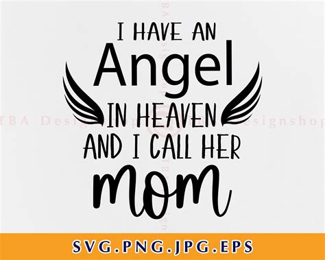 Angel In Heaven Mom Svg