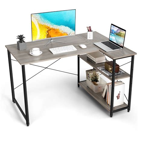 Furinno Besi L-Shape Metal Frame Computer Desk, Espresso FCG126EX ...