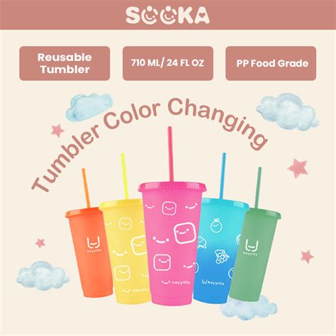 Jual SOOKA Tumbler Botol Minum Color Changing Cups Berubah Warna Colour