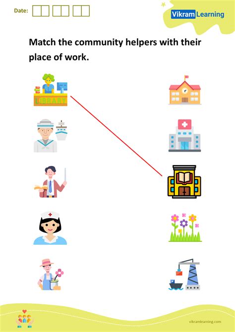 Places In The Community For Kindergarten Worksheet