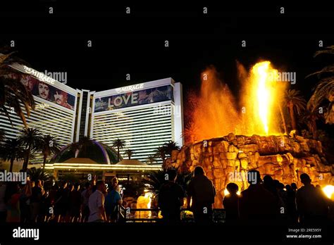 The Volcano Las Vegas Nevada Usa North America Stock Photo Alamy