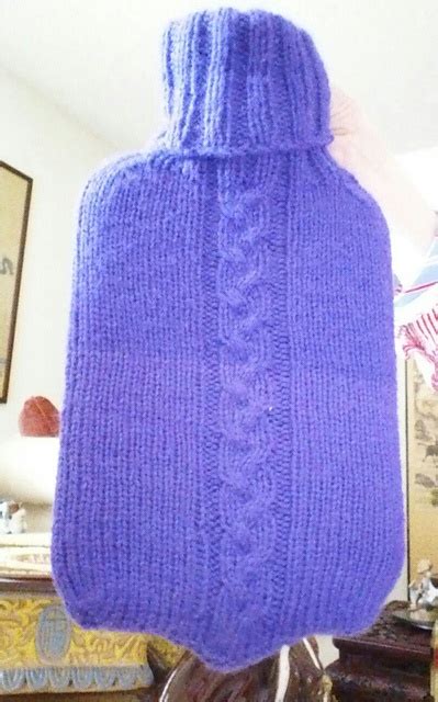 Rachael S Isbn Cabled Hot Water Bottle Cozy Pattern By Yarnagogo Bottle Cozies Knitting
