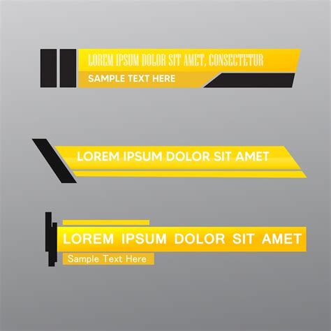 Premium Vector Collection Of Text Tittle Lower Third Vector