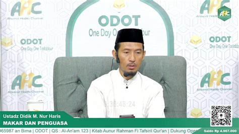 ODOT SURAH AL ANAM AYAT 123 MAKAR DAN PENGUASA YouTube