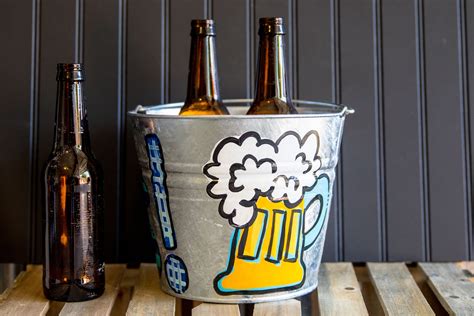 Personalized Metal Bucket Beer Bucket Fathers Day Grad Etsy