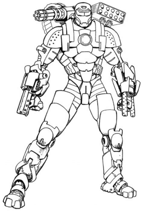 Desenho Para Colorir Homem De Ferro E Capitão América - 9