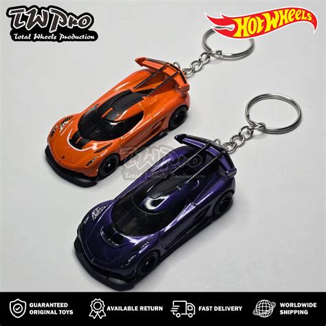 Jual Gantungan Kunci Hot Wheels Koenigsegg Orange Purple Oren Ungu Keyring Keychain