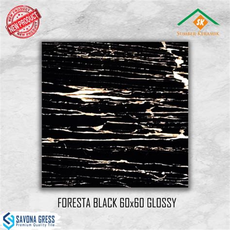 Jual Granite Lantai 60x60 Foresta Black Savona Gress Glazed