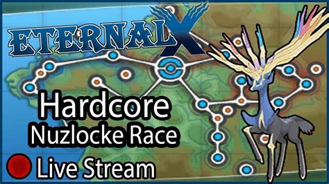 Hardcore Nuzlocke Race Pokemon Eternal X Live Stream Youtube