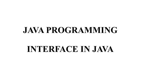 interface  java pptx