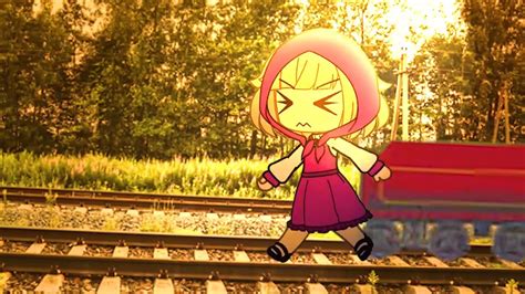 masha pulling  train gacha version youtube