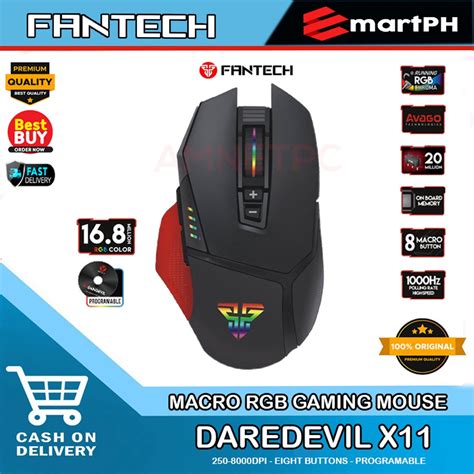 Fantech Mouse X Daredevil Wired Programmable Pixart Sensor