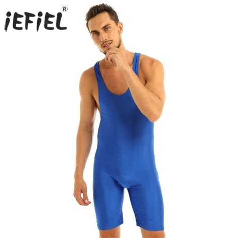 Culotte Slip Sexy Iefiel Hommes Lingerie Une Pi Ce Sans Manches Solide Modifi Lutte Singlet