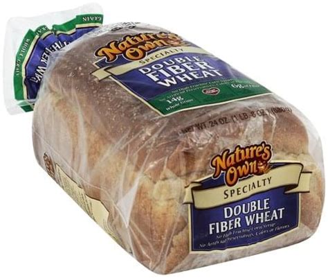 Natures Own Double Fiber Wheat Bread 24 Oz Nutrition Information Innit