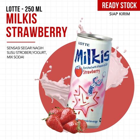 Jual Lotte Milkis Strawberry Ml Open Reseller Shopee Indonesia