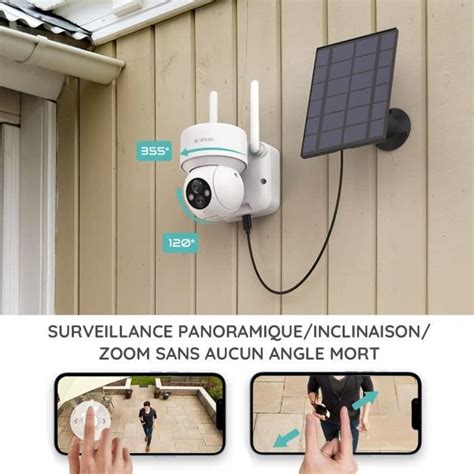 BOIFUN Camera Solaire 2K Surveillance WiFi Exterieure Sans Fil Vision