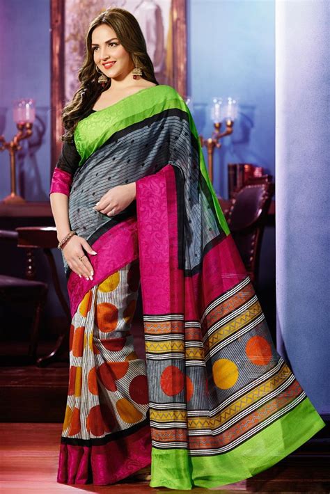 Green Bhagalpuri Silk Printed Saree At Best Price In Surat