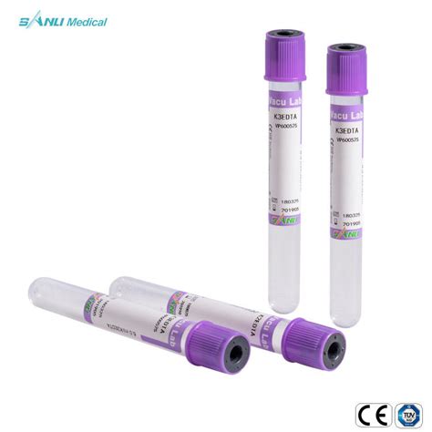 Edta K Glass Blood Collection Tubes X Mm Ml Lavender Top