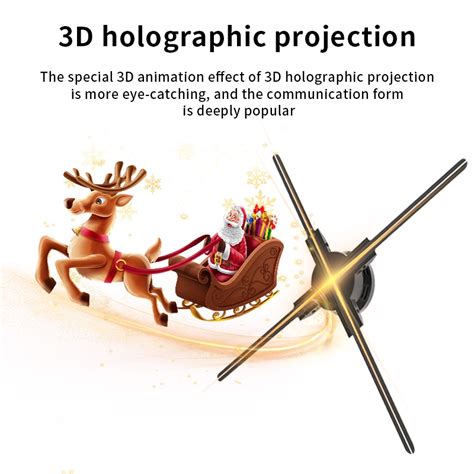 Naked Eye D Holographic Fan Wall Mounted Advertising Machine Display Rotating Suspension