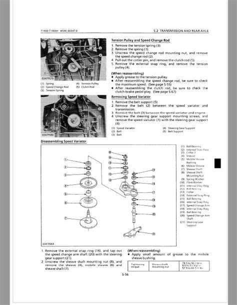 Kubota T1400 T1400H Lawn Mower Workshop Repair Manual