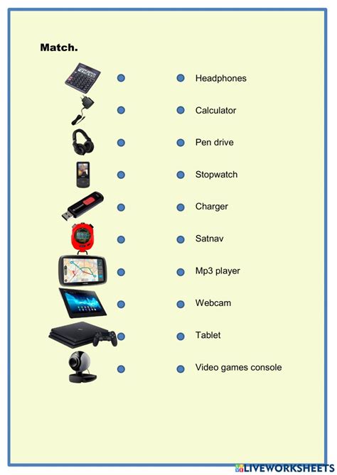 Electronic Gadgets Worksheet Quizalize