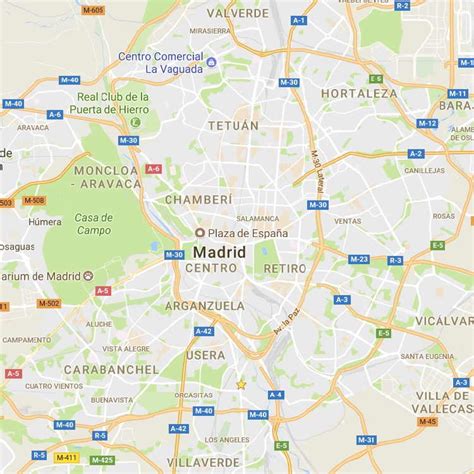 Mapa Callejero De Madrid Madrid Plano