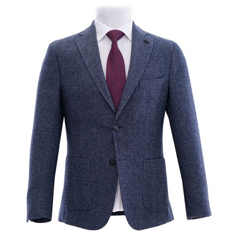 Blue Patch Pocket Jacket Esclot Suit Tailors London