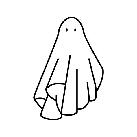 halloween ghost line icon vector illustration 21159610 Vector Art at
